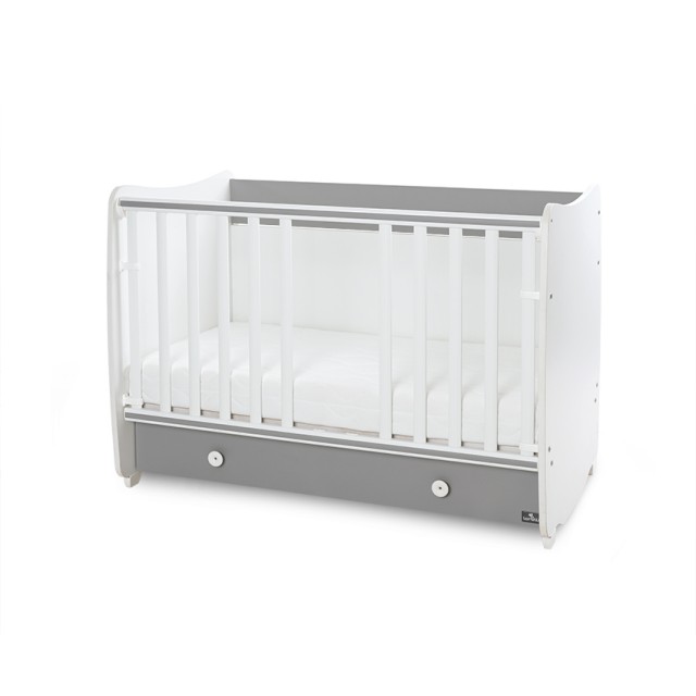 Bed dream new 60/120 χρώμα λευκό + stone grey