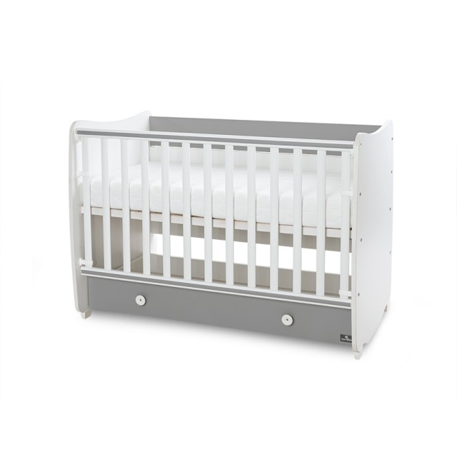 Bed dream new 70/140 χρώμα λευκό/πέτρινο γκρι