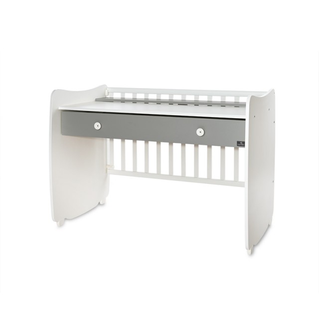 Bed dream new 70/140 χρώμα λευκό/πέτρινο γκρι