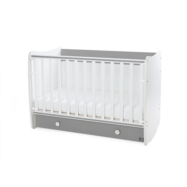 Bed dream new 70/140 χρώμα λευκό/πέτρινο γκρι