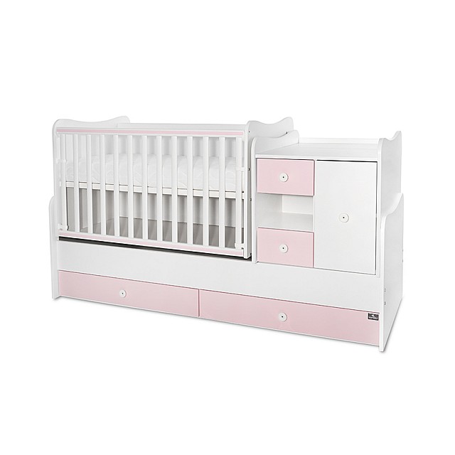 Κρεβάτι minimax νέο 190/72 χρώμα λευκό/ροζ ορχιδέα