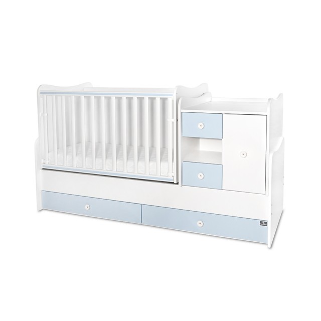 Κρεβάτι minimax νέο 190/72 χρώμα λευκό/baby blue