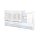 Κρεβάτι minimax νέο 190/72 χρώμα λευκό/baby blue