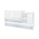 Κρεβάτι minimax νέο 190/72 χρώμα λευκό/baby blue