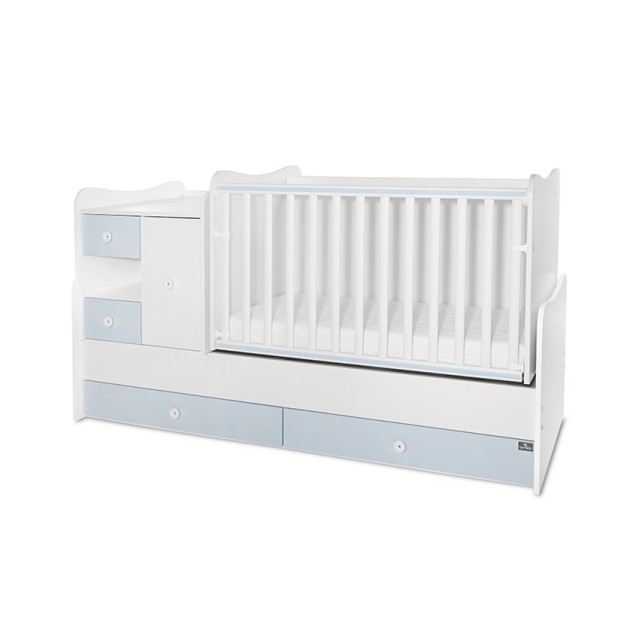 Κρεβάτι minimax νέο 190/72 χρώμα λευκό/baby blue