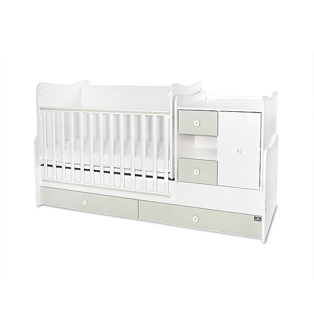 Κρεβάτι minimax νέο 190/72 χρώμα λευκό/γαλακτοπράσινο