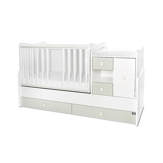 Κρεβάτι minimax νέο 190/72 χρώμα λευκό/γαλακτοπράσινο