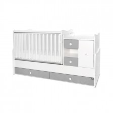 Κρεβάτι minimax νέο 190/72 χρώμα λευκό/πέτρινο γκρι