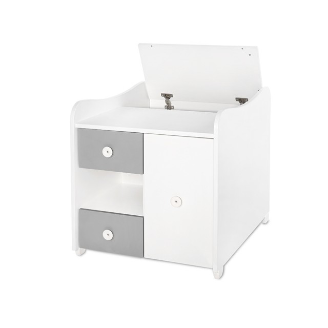 Κρεβάτι minimax νέο 190/72 χρώμα λευκό/πέτρινο γκρι