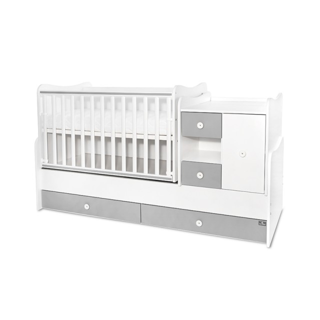 Κρεβάτι minimax νέο 190/72 χρώμα λευκό/πέτρινο γκρι