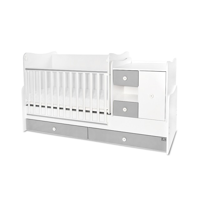 Κρεβάτι minimax νέο 190/72 χρώμα λευκό/πέτρινο γκρι