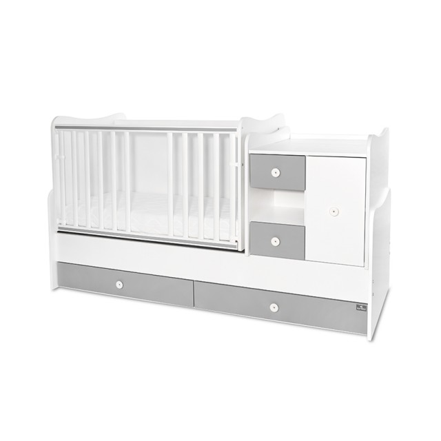 Κρεβάτι minimax νέο 190/72 χρώμα λευκό/πέτρινο γκρι