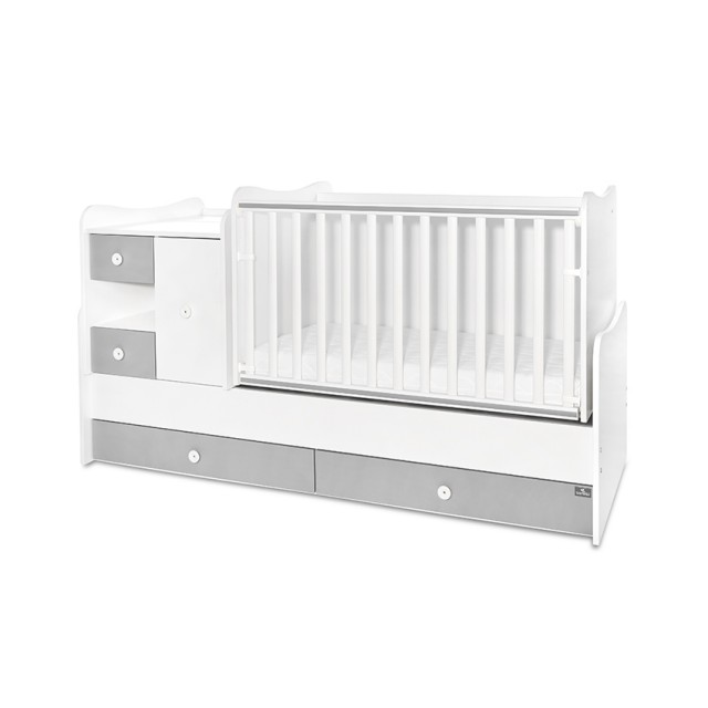Κρεβάτι minimax νέο 190/72 χρώμα λευκό/πέτρινο γκρι