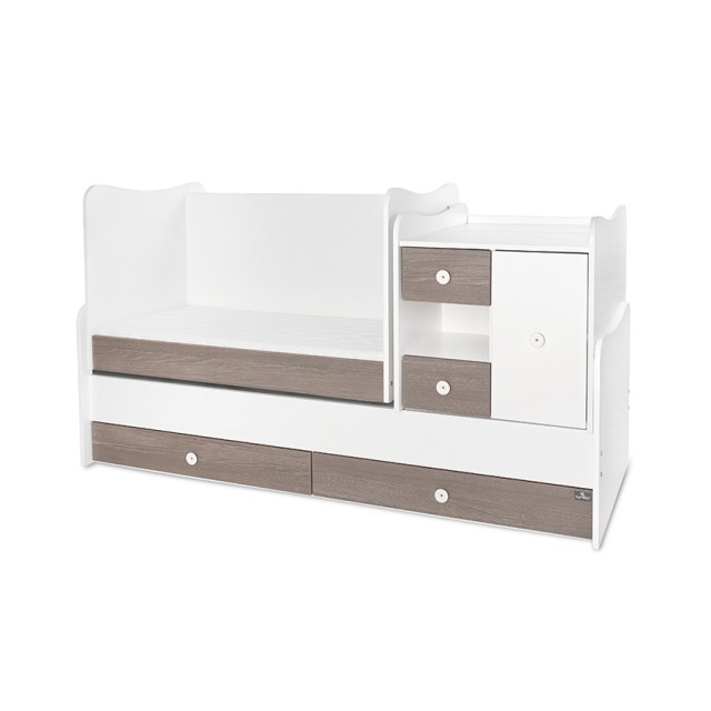 Κρεβάτι minimax 190/72 χρώμα λευκό/καφέ νέο