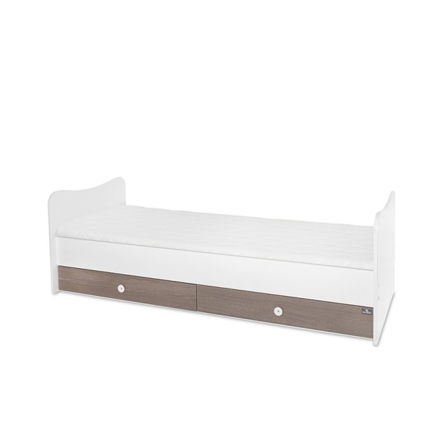 Κρεβάτι minimax 190/72 χρώμα λευκό/καφέ νέο