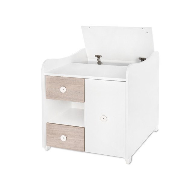 Κρεβάτι minimax 190/72 χρώμα λευκό/κεχριμπαρένιο νέο