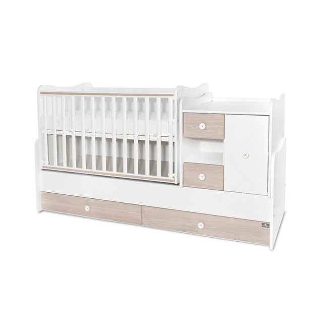 Κρεβάτι minimax 190/72 χρώμα λευκό/κεχριμπαρένιο νέο