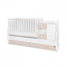 Κρεβάτι Minimax 190/72 χρώμα λευκό/ανοιχτό δρυ καινούργιο