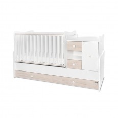 Κρεβάτι Minimax 190/72 χρώμα λευκό/ανοιχτό δρυ καινούργιο