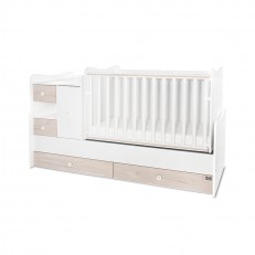 Κρεβάτι Minimax 190/72 χρώμα λευκό/ανοιχτό δρυ καινούργιο