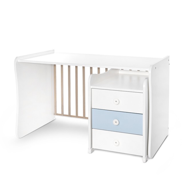 Κρεβάτι maxi plus νέο 70/160 λευκό/baby blue-3box