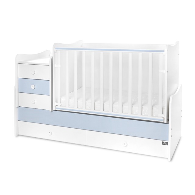Κρεβάτι maxi plus νέο 70/160 λευκό/baby blue-3box