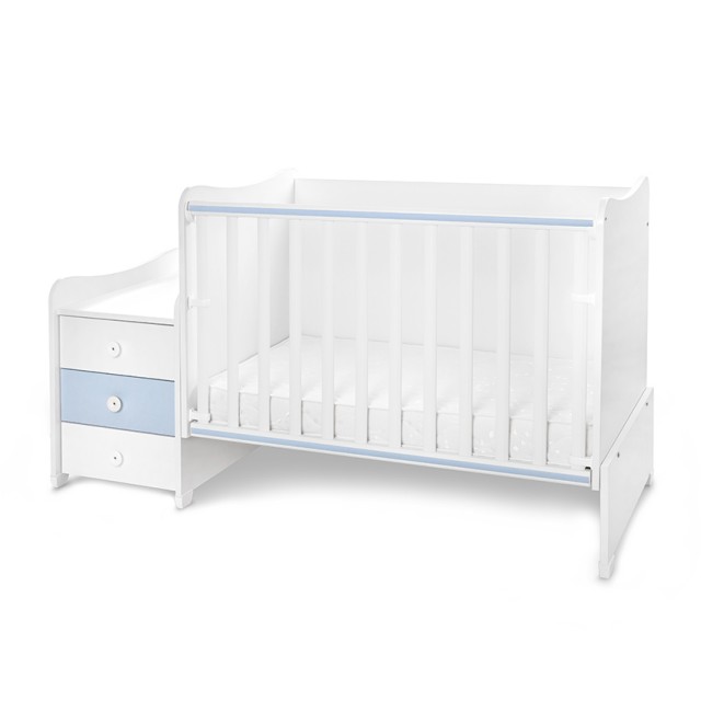 Κρεβάτι maxi plus νέο 70/160 λευκό/baby blue-3box