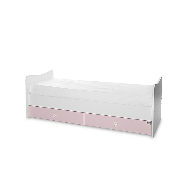 Bed trend plus 70/160 χρώμα λευκό/ορχιδέα καρφίτσα -3box