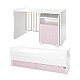 Bed trend plus 70/160 χρώμα λευκό/ορχιδέα καρφίτσα -3box