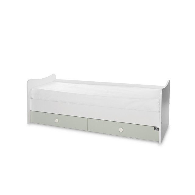 Bed trend plus 70/160 χρώμα λευκό/γαλακτοπράσινο-3κουτί