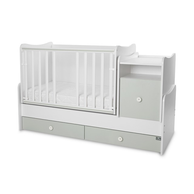 Bed trend plus 70/160 χρώμα λευκό/γαλακτοπράσινο-3κουτί