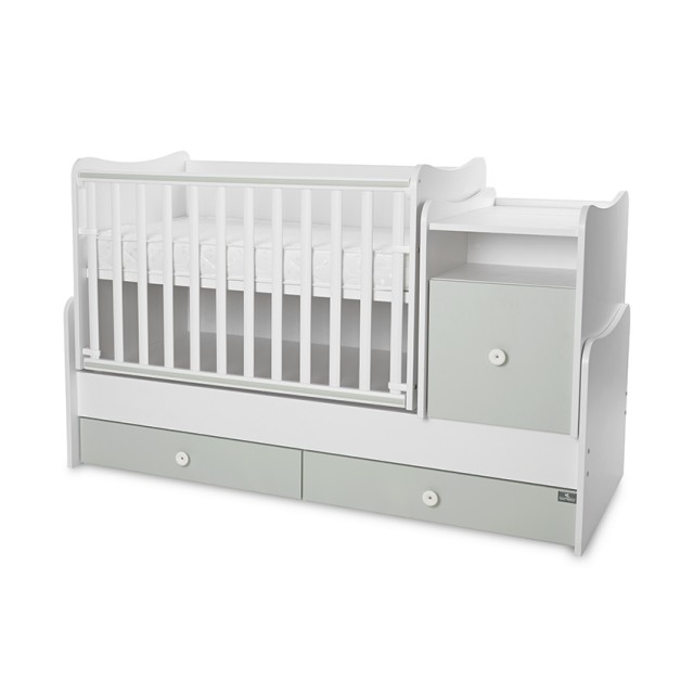Bed trend plus 70/160 χρώμα λευκό/γαλακτοπράσινο-3κουτί