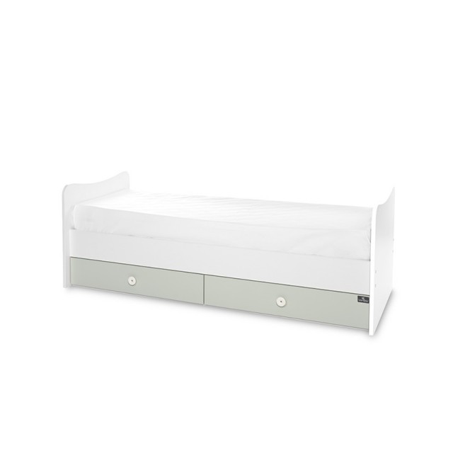Bed trend plus 70/160 χρώμα λευκό/γαλακτοπράσινο-3κουτί