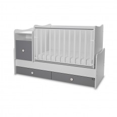 Κρεβάτι trend plus 70/160 χρώμα λευκό/stone grey-3box