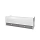 Bed trend plus 70/160 χρώμα λευκό/πέτρινο γκρι-3κουτί