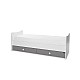 Bed trend plus 70/160 χρώμα λευκό/πέτρινο γκρι-3κουτί