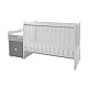 Bed trend plus 70/160 χρώμα λευκό/πέτρινο γκρι-3κουτί