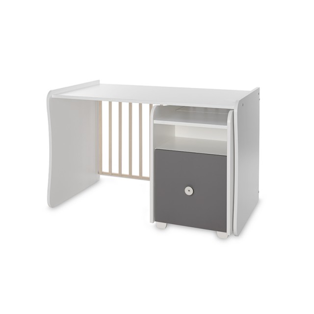 Bed trend plus 70/160 χρώμα λευκό/πέτρινο γκρι-3κουτί