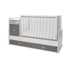 Κρεβάτι trend plus new 70/160 χρώμα λευκό/καφέ-3box