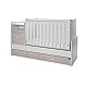 Bed trend plus 70/160 χρώμα λευκό/ανοιχτό δρυς -3κουτί