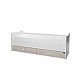 Bed trend plus 70/160 χρώμα λευκό/ανοιχτό δρυς -3κουτί