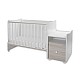 Bed trend plus 70/160 χρώμα λευκό/ανοιχτό δρυς -3κουτί