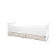 Bed trend plus 70/160 χρώμα λευκό/ανοιχτό δρυς -3κουτί