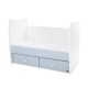 Μήτρα κρεβατιού νέα 60/120 λευκό/baby blue-2box