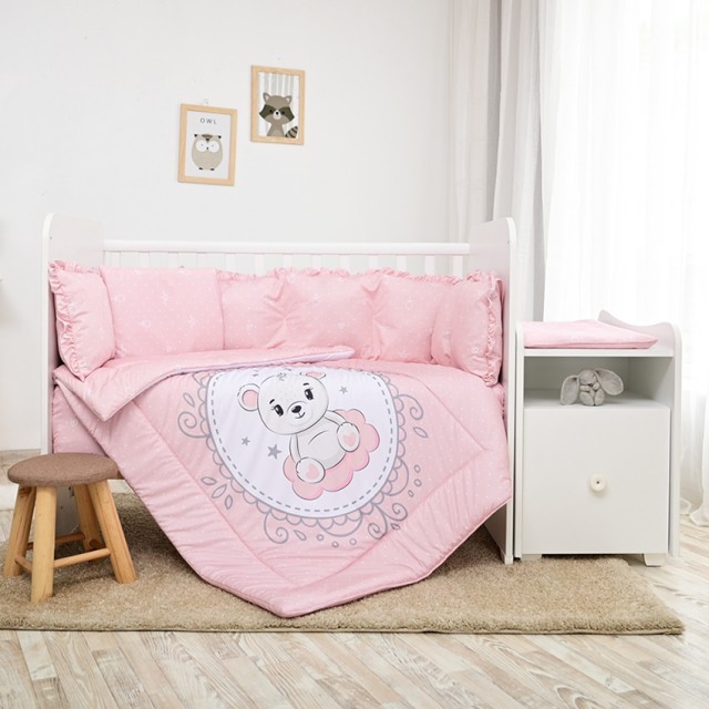 Σετ κρεβατιού trend ranfors bear pink