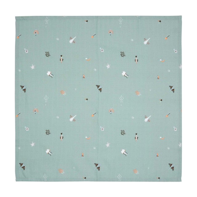 Σετ 3 πάνες από μουσελίνα Bebe-Jou 70x70cm - Ocean Vibes