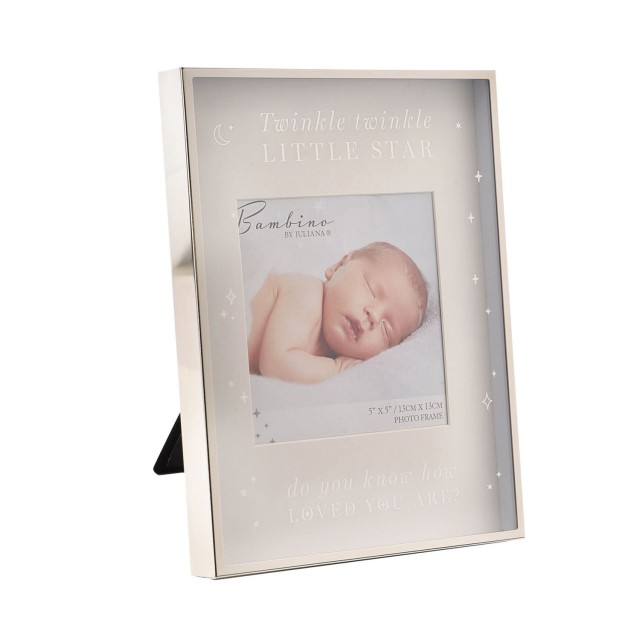 Κορνίζα φωτογραφιών Widdop Bambino με επιπλατινωμένο ασήμι - Twinkle Twinkle