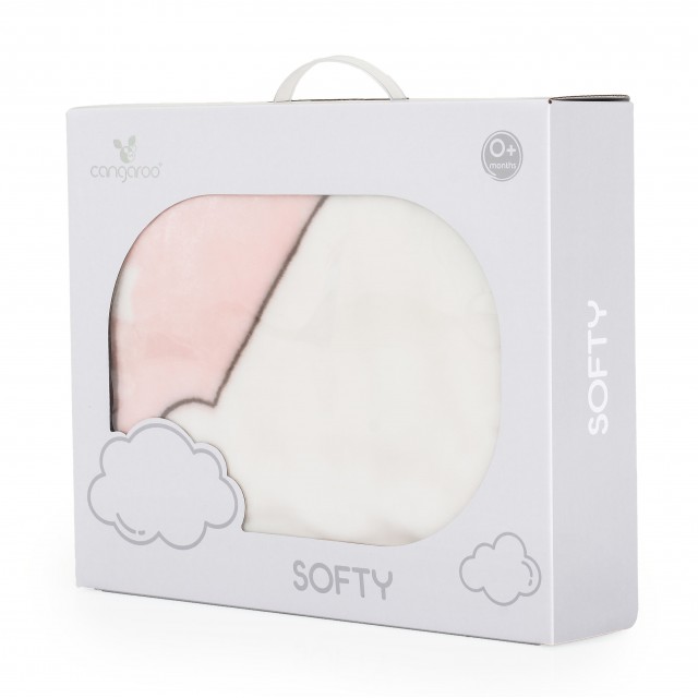 Κουβέρτα 80/110 Softy Sweet αγκαλιές ροζ