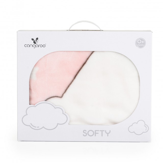 Κουβέρτα 80/110 Softy Sweet αγκαλιές ροζ