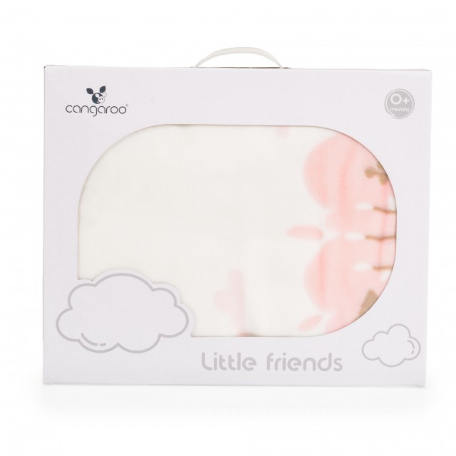 Κουβέρτα Sherpa 80/110 cm Little friends ροζ